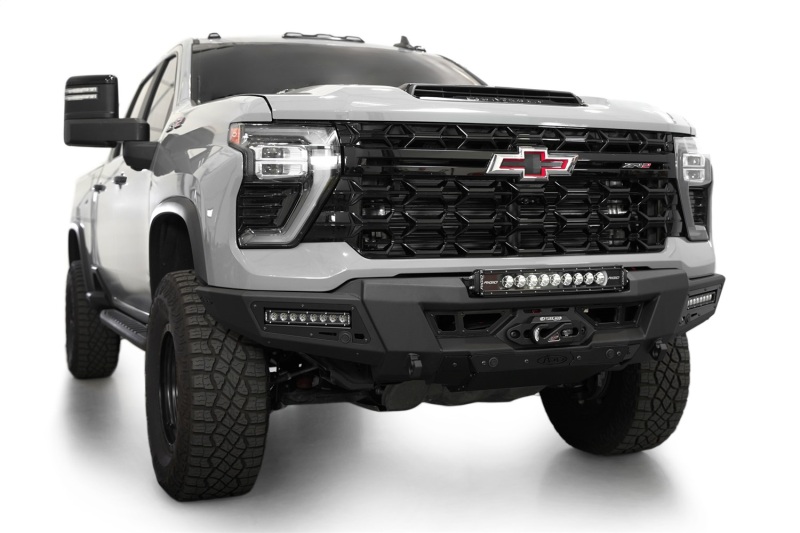 Chevrolet Silverado 2500 Front Bumper - Addictive Desert Designs - Phantom Winch - Hammer Black - 2024+